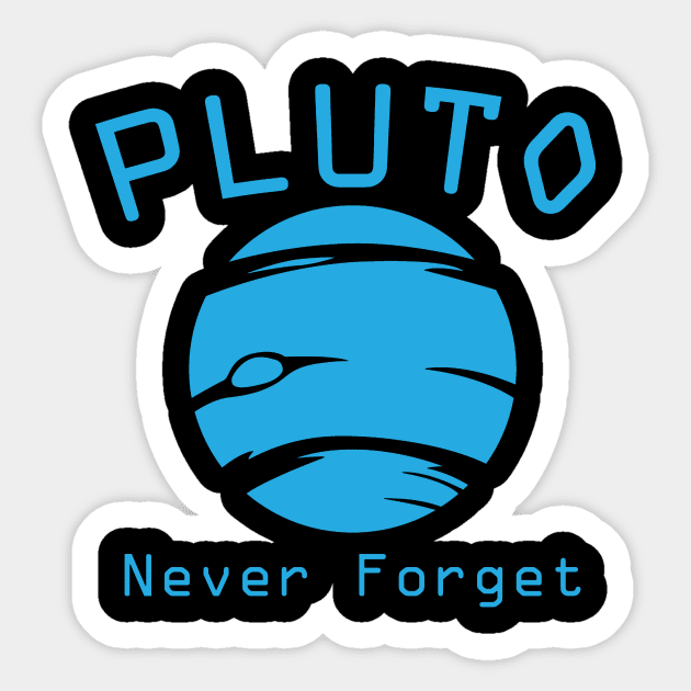 pluto never forget Sticker by clownverty